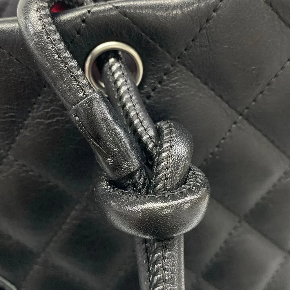 Chanel Cambon Line Handbag A25167 Black Pink